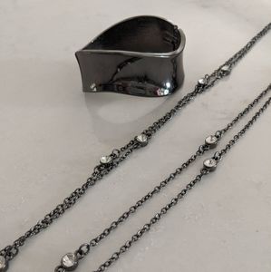 Express Hinge Bangle & 2 Layer Necklace